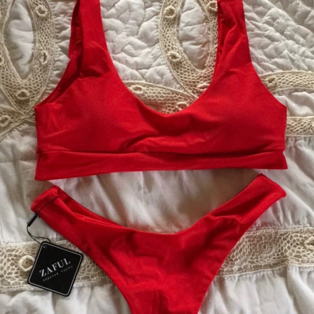 Zaful red bikini swimwear